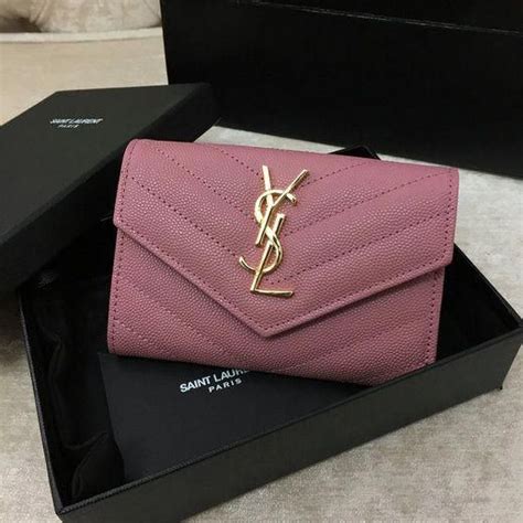 ysl envelope wallet pink